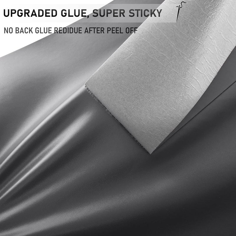 YAFLC Self Adhesive Leather Repair Tape Kit, 4"x 63" Leather Repair Patch for Furniture, Leather Repair Patch for Car seat, Sofas, Couch, Boat Seat Darker Grey - Image 3